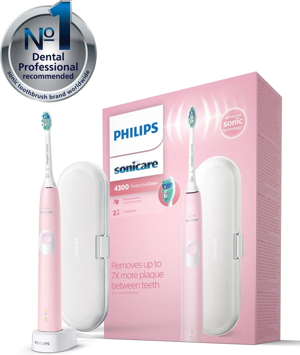 Philips ProtectiveClean 4300 Series HX6806/03 - Elektrische Tandenborstel - Roze 3 Philips ProtectiveClean 4300 Series HX6806/03 - Elektrische Tandenborstel - Roze