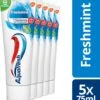 Aquafresh Freshmint - Tandpasta - Voor Een Frisse Adem - Voordeelverpakking - Recyclebare Plastic Tube En Dop -5 X 75ml 1 Aquafresh Freshmint - Tandpasta - Voor Een Frisse Adem - Voordeelverpakking - Recyclebare Plastic Tube En Dop -5 X 75ml -Mondverzorgings Winkel 1044x1200