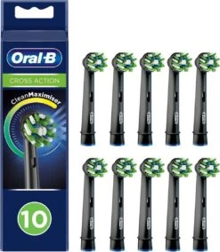 Oral B Oral-B CrossAction - Met CleanMaximiser-technologie - Opzetborstels - Zwart - 10 Stuks -Mondverzorgings Winkel 1045x1200