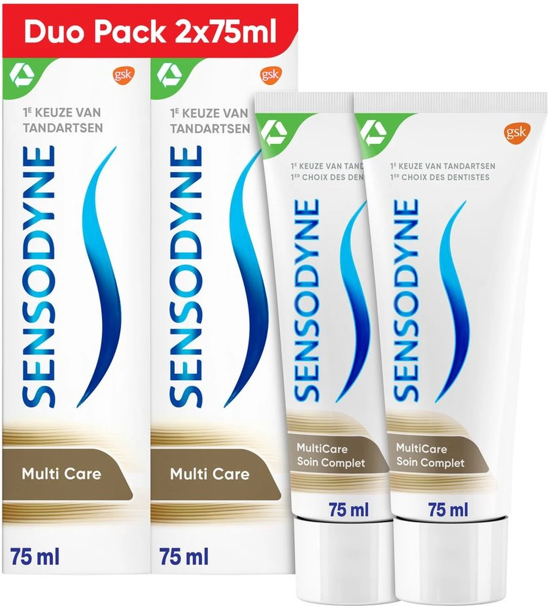 Sensodyne Multicare Tandpasta Voor Gevoelige Tanden 2x 75 Ml 6 Sensodyne Multicare Tandpasta Voor Gevoelige Tanden 2x 75 Ml - Afbeelding 4