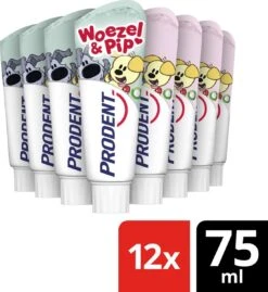 Prodent Kids 0-6 Jaar Woezel & Pip Tandpasta - 12 X 75 Ml - Voordeelverpakking -Mondverzorgings Winkel 1101x1200