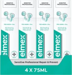 Elmex Sensitive Professional Tandpasta Repair & Prevent 4 X 75 Ml - Voor Gevoelige Tanden - Voordeelverpakking