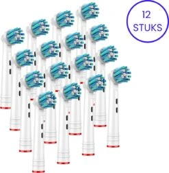 Cless® - Cross Action - 12 Stuks - Geschikt Voor Opzetborstel Oral-B Braun