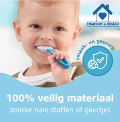 Tandenborstel Voor Kinderen - Eenvoudig, Hygiënisch En De Oplossing Voor Tandenpoetsen Bij Kinderen - BPA Vrij - BLAUW - 2 Tot 6 Jaar -Mondverzorgings Winkel 1182x1200