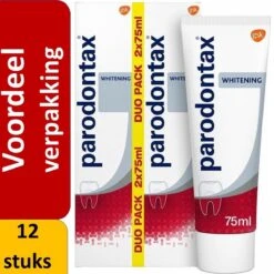 Parodontax Whitening Tandpasta - 12 X 75 ML - Voordeelverpakking