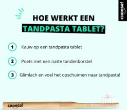 CHOOSE Tandpasta Tabletten - 12 Weken Voorraad - Duurzaam - Aanbevolen Door Tandartsen - Zero Waste - Vegan - Fluoride - Ecologisch Verantwoord -Mondverzorgings Winkel 1200x1038