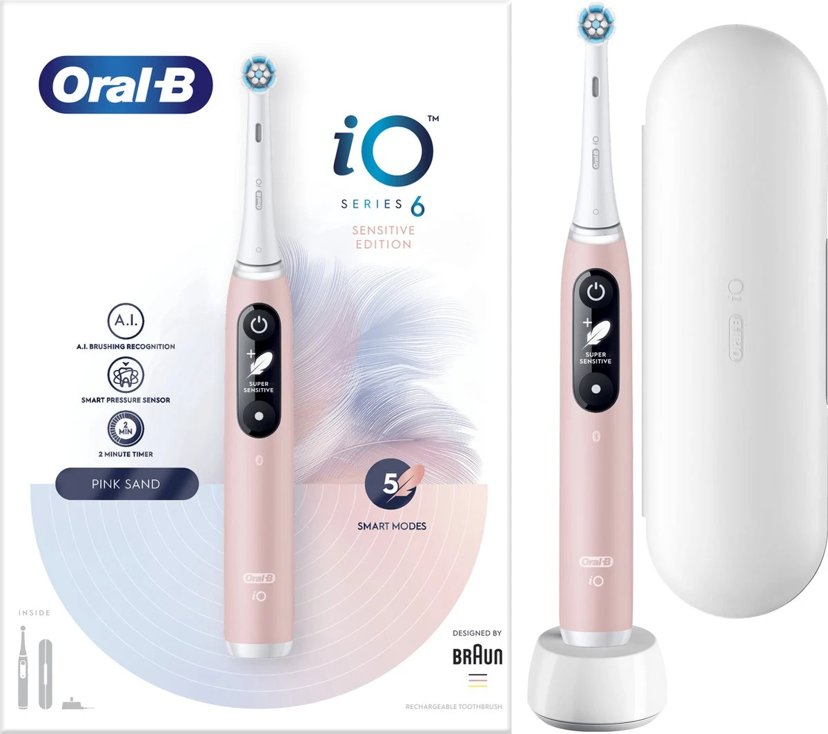 Oral B Oral-B IO 6 - Elektrische Tandenborstel - Roze 16 Oral B Oral-B IO 6 - Elektrische Tandenborstel - Roze - Afbeelding 14