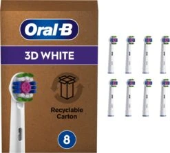 Oral B Oral-B 3D White - Met CleanMaximiser-technologie - Opzetborstels - 8 Stuks - Brievenbusverpakking