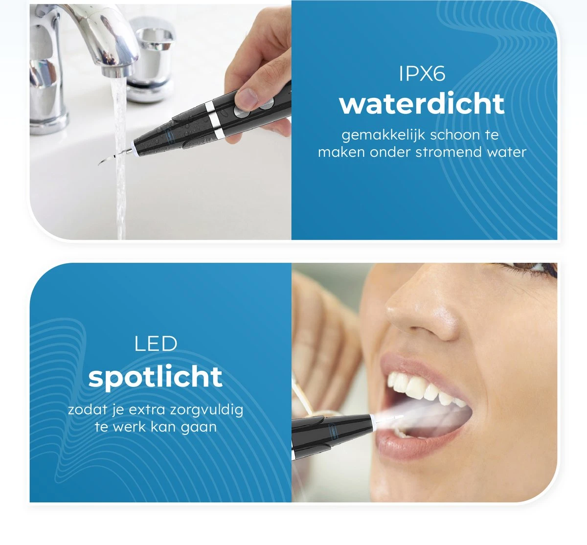 V-Goods Premium Sonische Tandsteen Verwijderaar - 5 Standen - Inclusief Tandarts Set - 3 Opzetstukken - Tandplak 9 V-Goods Premium Sonische Tandsteen Verwijderaar - 5 Standen - Inclusief Tandarts Set - 3 Opzetstukken - Tandplak - Afbeelding 7