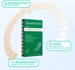 Dutchable Whitening Strips - Teeth Whitening Strips - Tandenbleek Strips - Met GRATIS Bamboe Tandenborstel - 100% Biologisch - Vegan - PAP+ -Mondverzorgings Winkel 1200x1122 2
