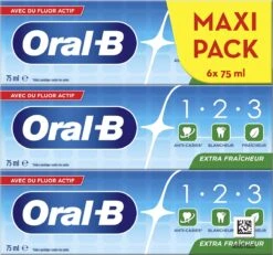 Oral B Oral-B 1.2.3 Mint Frisse - Tandpasta - 6 X75 Ml -Mondverzorgings Winkel 1200x1123