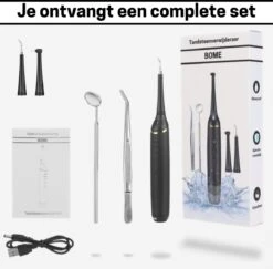 BOME Tandsteen Verwijderaar - 3 Opzetstukken - Tandplak Verwijderaar - Inclusief Spiegel En Pincet - 3 Standen -Mondverzorgings Winkel 1200x1179 4