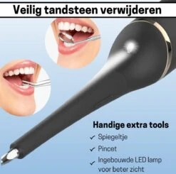 BOME Tandsteen Verwijderaar - 3 Opzetstukken - Tandplak Verwijderaar - Inclusief Spiegel En Pincet - 3 Standen -Mondverzorgings Winkel 1200x1192 4