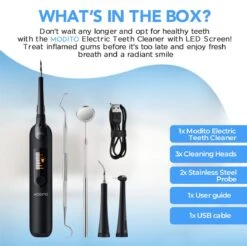 Merkloos Tandsteen Verwijderaar - 5 Standen - Inclusief Tandarts Set - Met 3 Opzetstukken - Elektrisch - Tandplak -Mondverzorgings Winkel 1200x1196 11