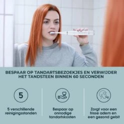 Merkloos Tandsteen Verwijderaar Elektrisch – Tandenborstel Opzetstukken - Tandarts Spiegel - 5 Standen -Wit -Mondverzorgings Winkel 1200x1200 1014