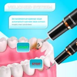 Tandsteen Verwijderaar Set - Elektrisch - Sonisch - Draadloos - Tandplak Verwijderen - Wit -Mondverzorgings Winkel 1200x1200 1020