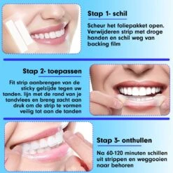 Diamond White - Teeth Whitening Strips - 28x Strips - Zonder Peroxide (0%) - Tandenbleekset - Tandenbleek Strips – Mint -Mondverzorgings Winkel 1200x1200 1117