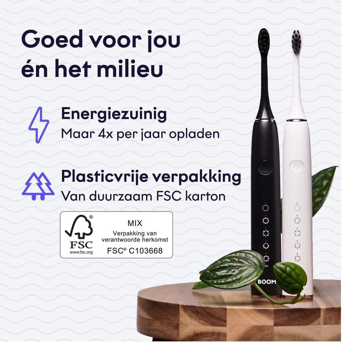 BOOMBRUSH Elektrische Tandenborstel - Zwart - 90 Dagen Batterij - Duurzaam 8 BOOMBRUSH Elektrische Tandenborstel - Zwart - 90 Dagen Batterij - Duurzaam - Afbeelding 6