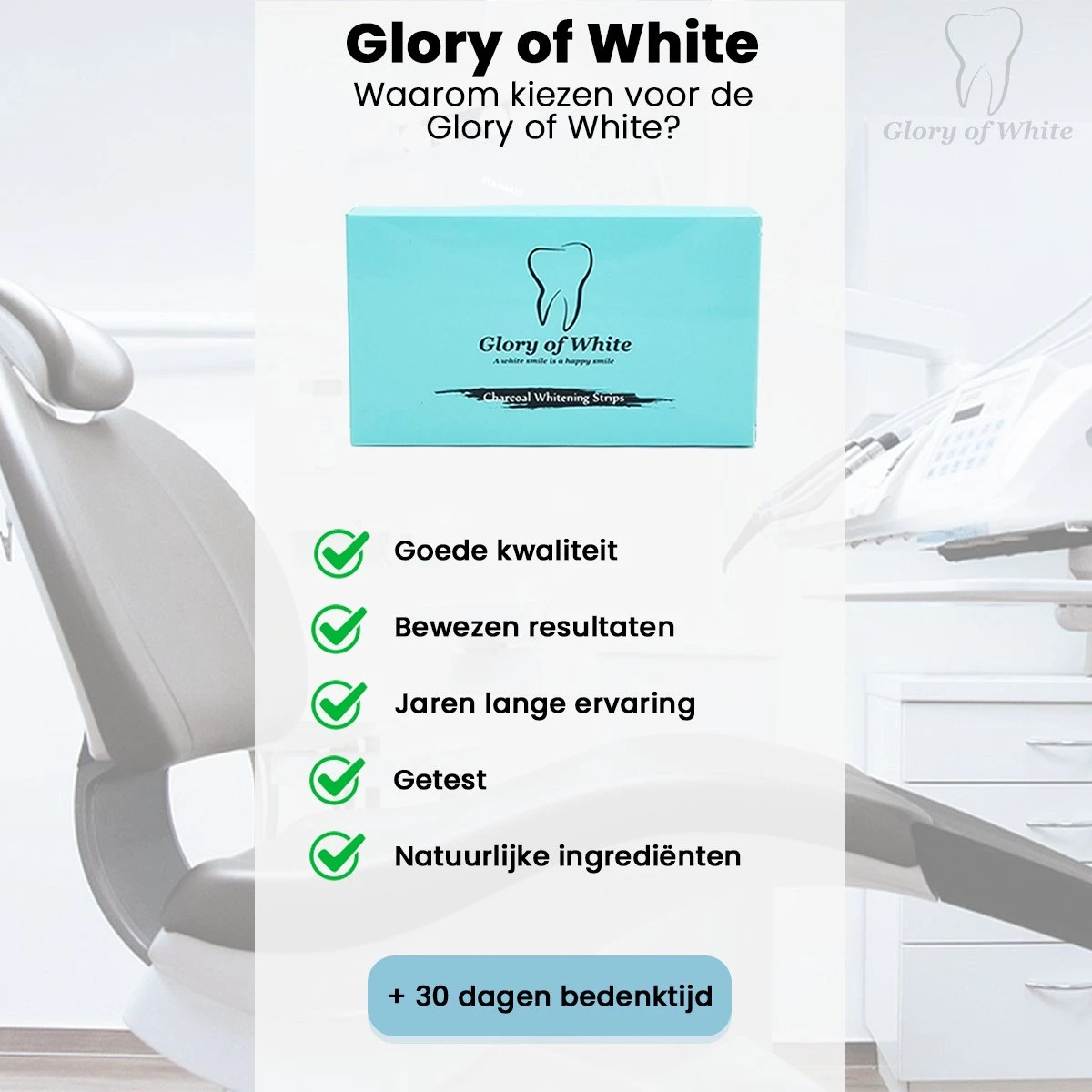 Glory Of White - Professionele Tandenbleek Strips - 28 Strips - Teeth Whitening Strips - Wittere Tanden - Zonder Peroxide - Tanden Bleken 5 Glory Of White - Professionele Tandenbleek Strips - 28 Strips - Teeth Whitening Strips - Wittere Tanden - Zonder Peroxide - Tanden Bleken - Afbeelding 3