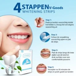 V-Goods Premium Whitening Strips - Tandenbleek Strips - Wittere Tanden - 28x Tandenbleek Strips DIRECT Resultaat - Tandenbleekset - Whitening - Tandenblekers -Mondverzorgings Winkel 1200x1200 1188