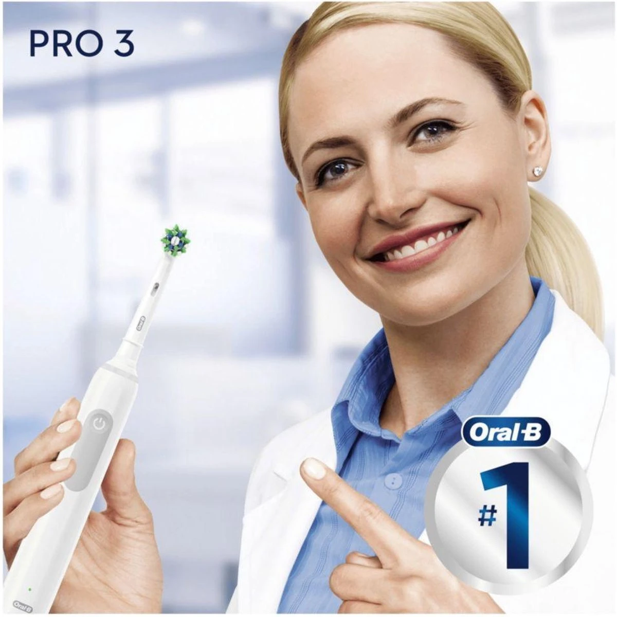 Oral B Oral-B Pro 3 3800 - Wit - Elektrische Tandenborstel Met Gratis Tandpasta 4 Oral B Oral-B Pro 3 3800 - Wit - Elektrische Tandenborstel Met Gratis Tandpasta - Afbeelding 2