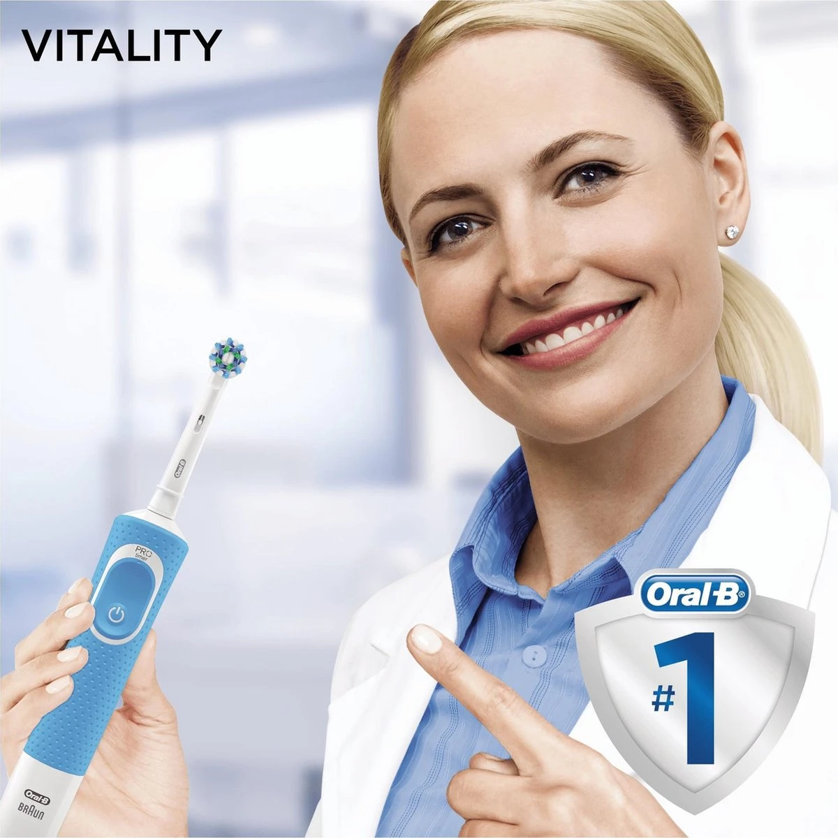 Oral B Oral-B Vitality 100 CrossAction - Blauw - Elektrische Tandenborstel 10 Oral B Oral-B Vitality 100 CrossAction - Blauw - Elektrische Tandenborstel - Afbeelding 8