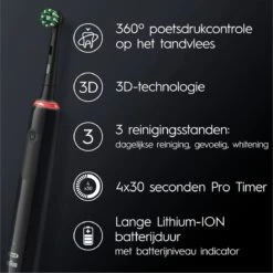 Oral B Oral-B Pro 3 3000 - Elektrische Tandenborstel - Zwart -Mondverzorgings Winkel 1200x1200 188