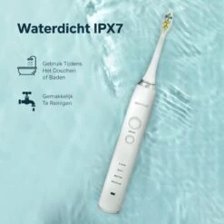 Bintoi® ISonic Pro Series D700 - Elektrische Tandenborstel - Ultra Whitening - 1 Handvat En 4 Opzetborstels - Oplaadbaar - Veilig Voor Douche - Gratis Reisetui - Wit -Mondverzorgings Winkel 1200x1200 219