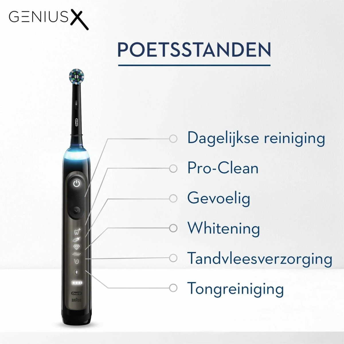 Oral B Oral-B Genius X - Special Editie - Zwart - Elektrische Tandenborstel - 1 Handvat En 1 Opzetborstel 10 Oral B Oral-B Genius X - Special Editie - Zwart - Elektrische Tandenborstel - 1 Handvat En 1 Opzetborstel - Afbeelding 8
