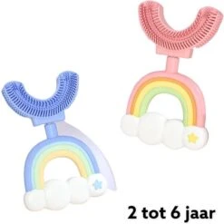 Medies - 360° U-vormige Kindertandenborstel Regenboog Roze | Baby Tandenborstel | Kindertandenborstel | Peuter Tandenborstel | U-vorm - Siliconen - Bpa Free - 2 Tot 7 Jaar -Mondverzorgings Winkel 1200x1200 722