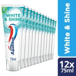 Aquafresh White & Shine - Tandpasta - Voordeelverpakking - 12x75 Ml