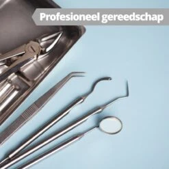 AdroitGoods 7 Delige RVS Tandarts Setje - Incl Haakje En Spiegel - Tandenstokers - Tandplak - Gebit Verzorging Setje -Mondverzorgings Winkel 1200x1200 978