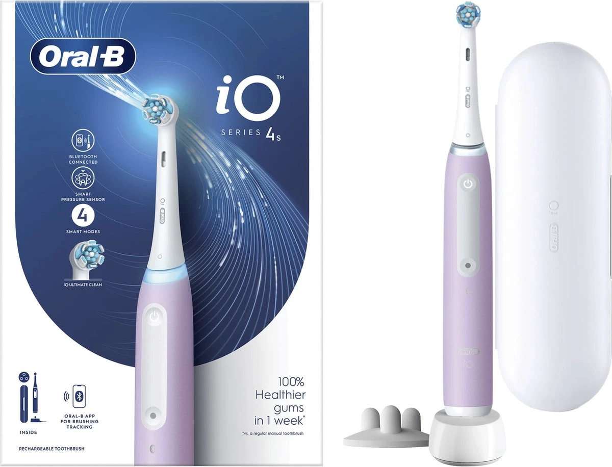 Oral B Oral-B IO 4S Volwassene Vibrerende Tandenborstel Lavendel 4 Oral B Oral-B IO 4S Volwassene Vibrerende Tandenborstel Lavendel - Afbeelding 2