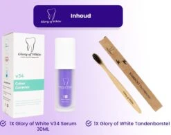 Glory Of White V34 Serum - Kleurcorrector - Witte Tanden - Tandpasta - Tanden Reinigen - Teeth Whitening - 30ML -Mondverzorgings Winkel 1200x948