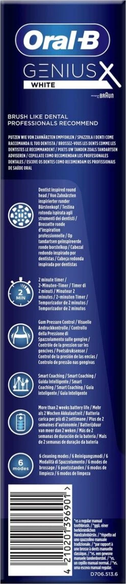 Oral B Oral-B Genius X - Wit - Elektrische Tandenborstel - Ontworpen Door Braun - 1 Handvat En 1 Opzetborstel 20 Oral B Oral-B Genius X - Wit - Elektrische Tandenborstel - Ontworpen Door Braun - 1 Handvat En 1 Opzetborstel -Mondverzorgings Winkel 259x1200 1