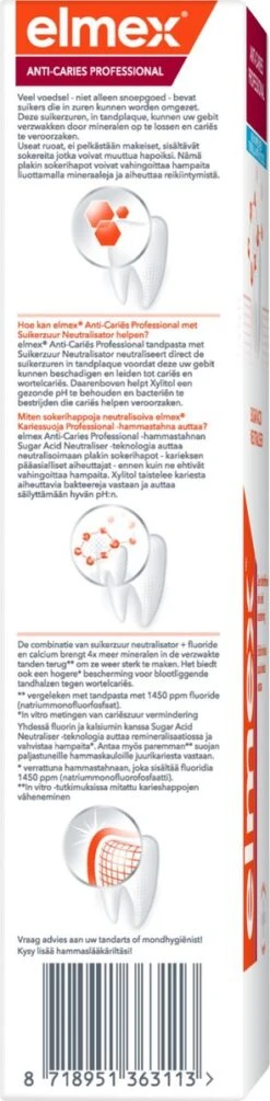 Elmex Anti Cariës Professional Tandpasta 4 X 75ml - Voordeelverpakking -Mondverzorgings Winkel 295x1200 6
