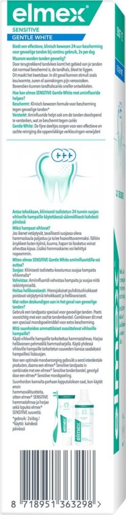 Elmex Sensitive Whitening Tandpasta 4 X 75ml - Voor Gevoelige Tanden - Voordeelverpakking -Mondverzorgings Winkel 295x1200 8