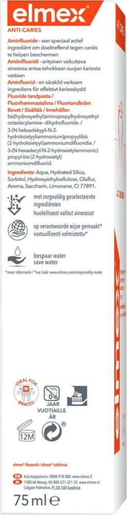 Elmex Anti Caries Tandpasta 4 X 75ml - Voordeelverpakking -Mondverzorgings Winkel 296x1200 9