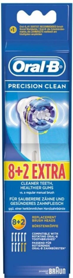 Oral B Oral-B Precison Clean Opzetborstels - 8 +2 Stuks -Mondverzorgings Winkel 316x1200