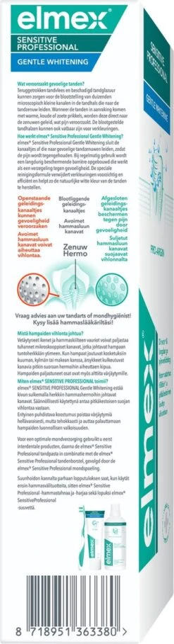 Elmex Sensitive Professional Gentle Whitening Tandpasta 4 X 75ml - Voor Gevoelige Tanden - Voordeelverpakking 21 Elmex Sensitive Professional Gentle Whitening Tandpasta 4 X 75ml - Voor Gevoelige Tanden - Voordeelverpakking -Mondverzorgings Winkel 326x1200 10