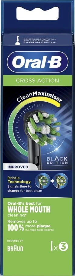 Oral B Oral-B CrossAction - Met CleanMaximiser-technologie - Opzetborstels - Zwart - 3 Stuks -Mondverzorgings Winkel 326x1200 5