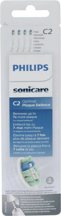 Philips Sonicare C2 Optimal Plaque Defence HX9024/10 - Opzetborstels - 4 Stuks -Mondverzorgings Winkel 341x1200 1