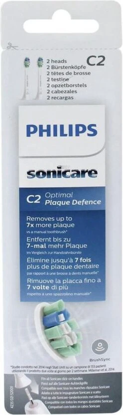 Philips Sonicare C2 Optimal Plaque Defence HX9022/10 - Opzetborstels - 2 Stuks -Mondverzorgings Winkel 355x1200 2