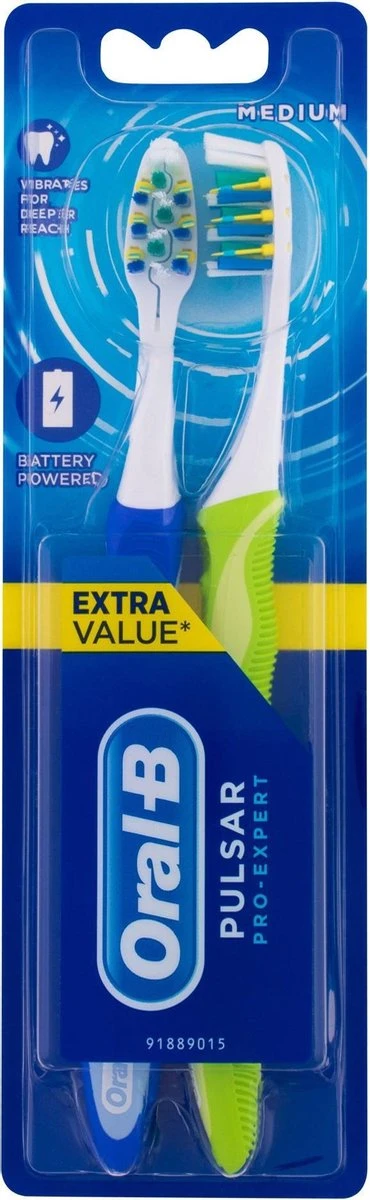 Oral B Oral-B Pro-Expert Pulsar 35M - 2 Tandenborstels - Handtandenborstel 3 Oral B Oral-B Pro-Expert Pulsar 35M - 2 Tandenborstels - Handtandenborstel