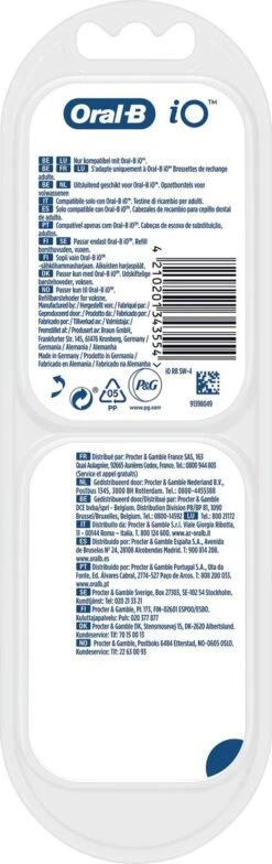 Oral B Oral-B IO Gentle Care Opzetborstels Wit 4 Stuks -Mondverzorgings Winkel 378x1200