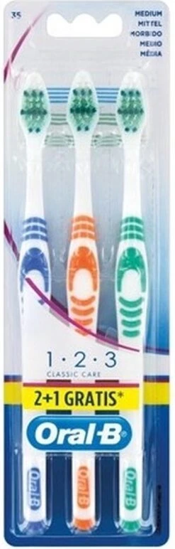 Oral B Oral-B Tandenborstel 1-2-3 Multipak 3 Stuks -Mondverzorgings Winkel 384x1200