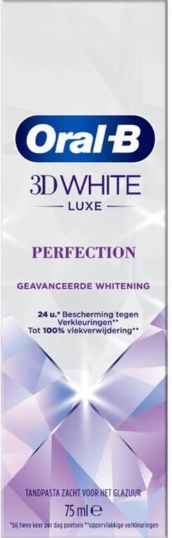 Oral B Oral-B 3D White Luxe Perfection - Voordeelverpakking 4 X 75 Ml -Tandpasta Verpakt In Gerecycleerd Karton -Mondverzorgings Winkel 385x1200