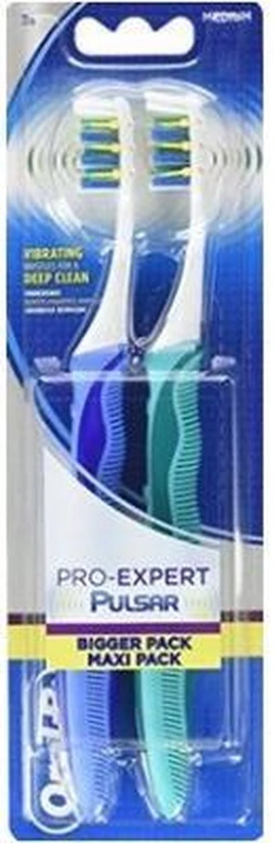 Oral B Oral-B Pro-Expert Pulsar 35M - 2 Tandenborstels - Handtandenborstel 4 Oral B Oral-B Pro-Expert Pulsar 35M - 2 Tandenborstels - Handtandenborstel - Afbeelding 2