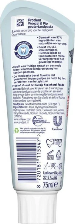 Prodent Kids 0-6 Jaar Woezel & Pip Tandpasta - 12 X 75 Ml - Voordeelverpakking -Mondverzorgings Winkel 406x1200 1