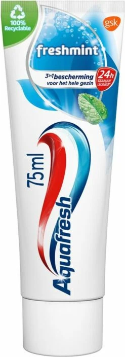 Aquafresh Freshmint 3in1 Tandpasta Voor Een Frisse Adem Voordeelverpakking 12x75ml, Recyclebare Plastic Tube En Dop -Mondverzorgings Winkel 421x1200 2